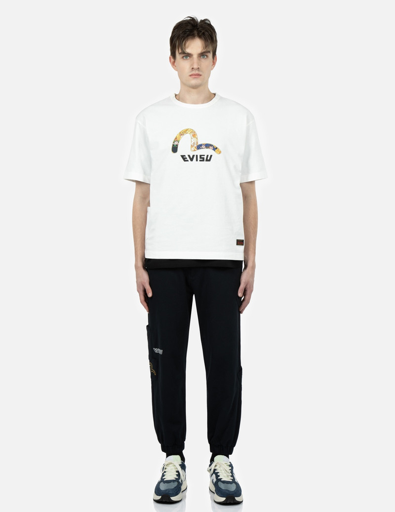 EVISU BROCADE APPLIQUÉ MULTI-POCKET SWEATPANTS outlook