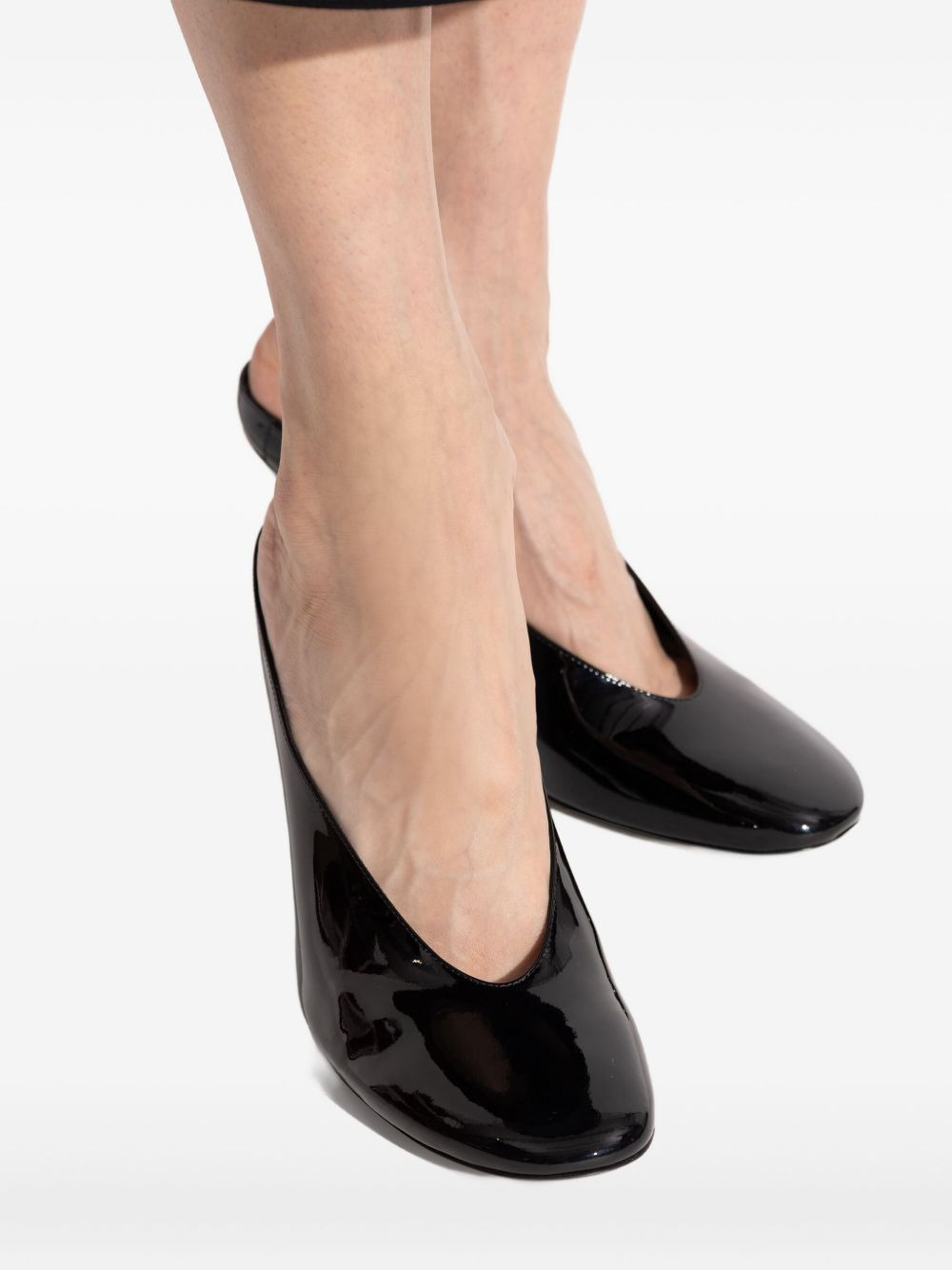 patent leather heeled mules - 5