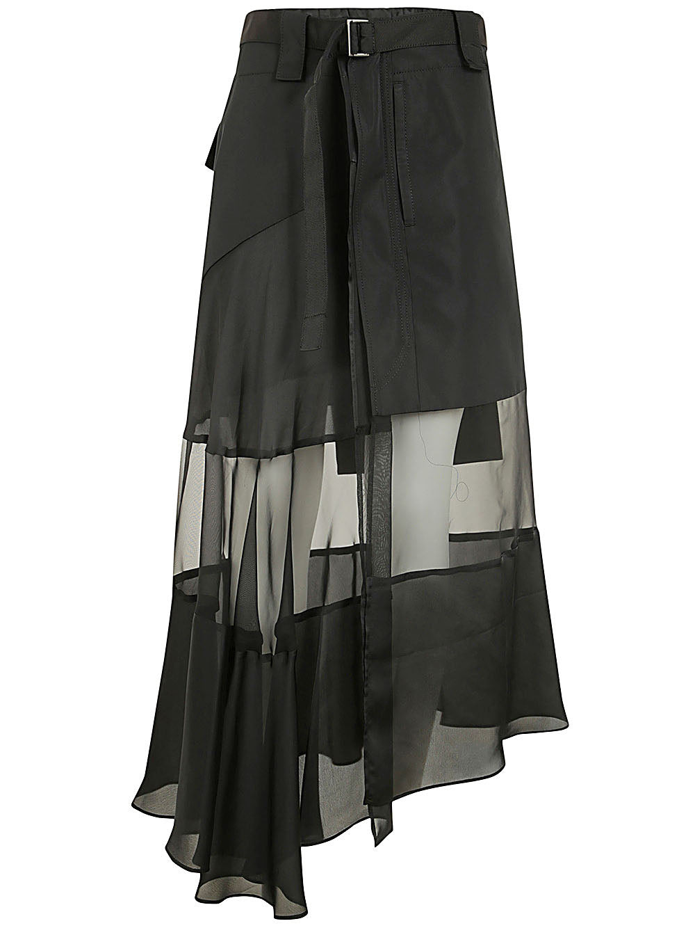 Sacai Women Fabric Combo Skirt - 6