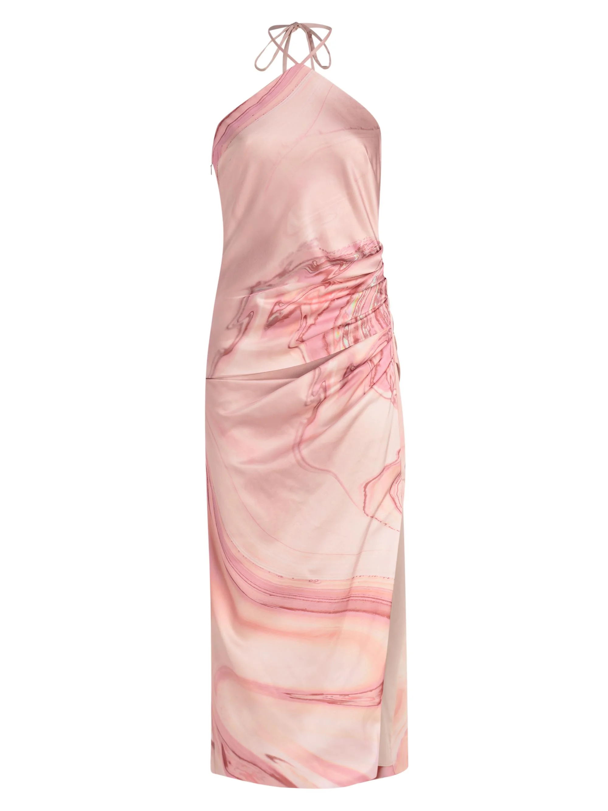 Women's Hansel Printed Halterneck Maxi Dress - Tulip Marble Print - 1