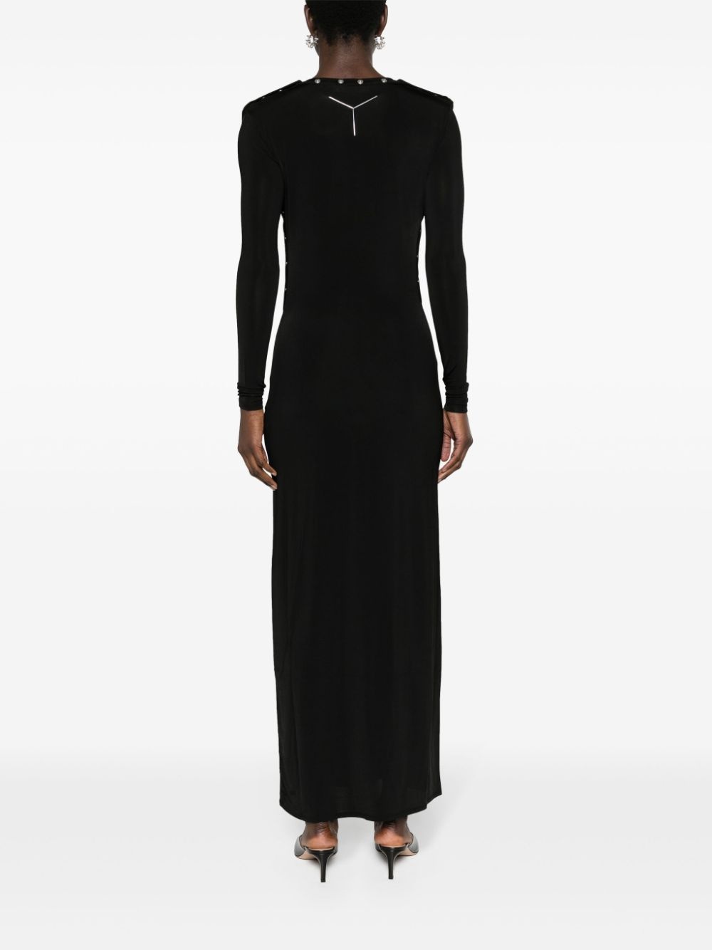 detachable-sleeves maxi dress - 4