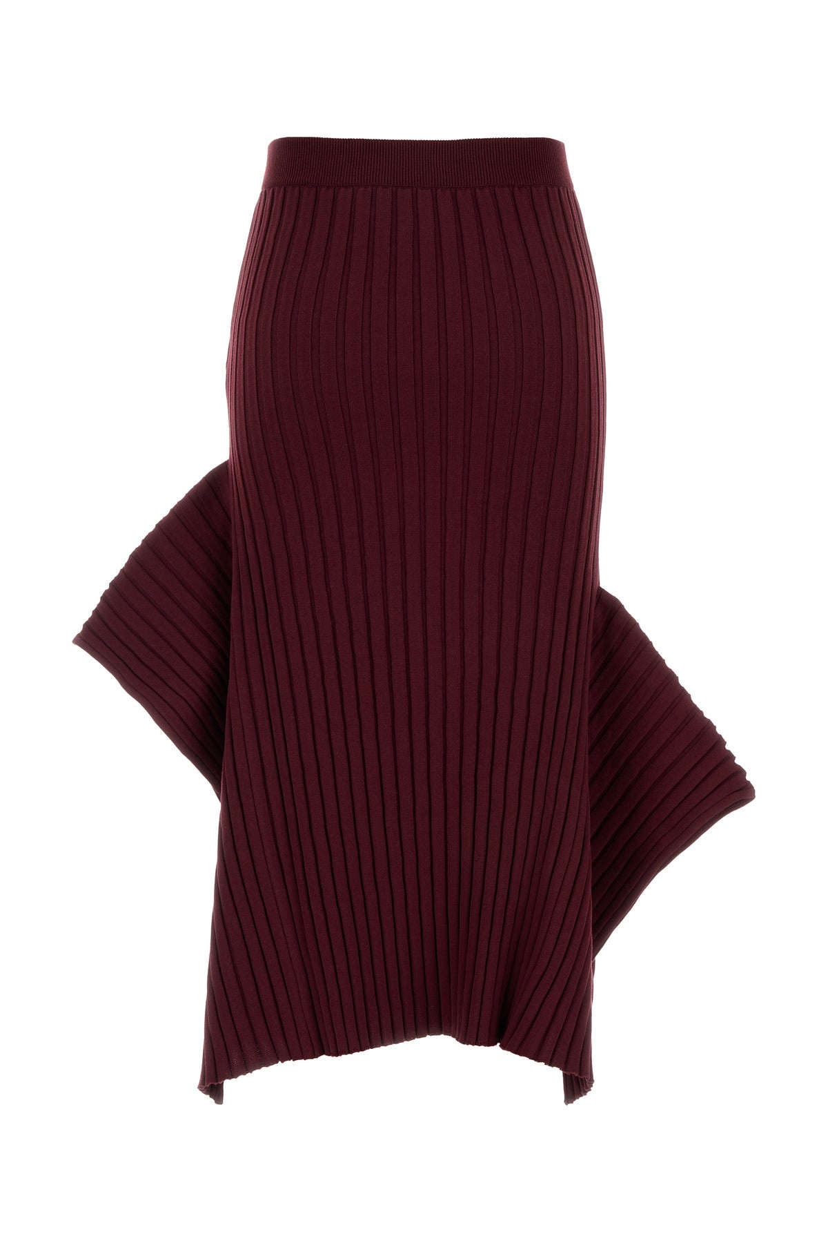 Burgundy cotton skirt - 2