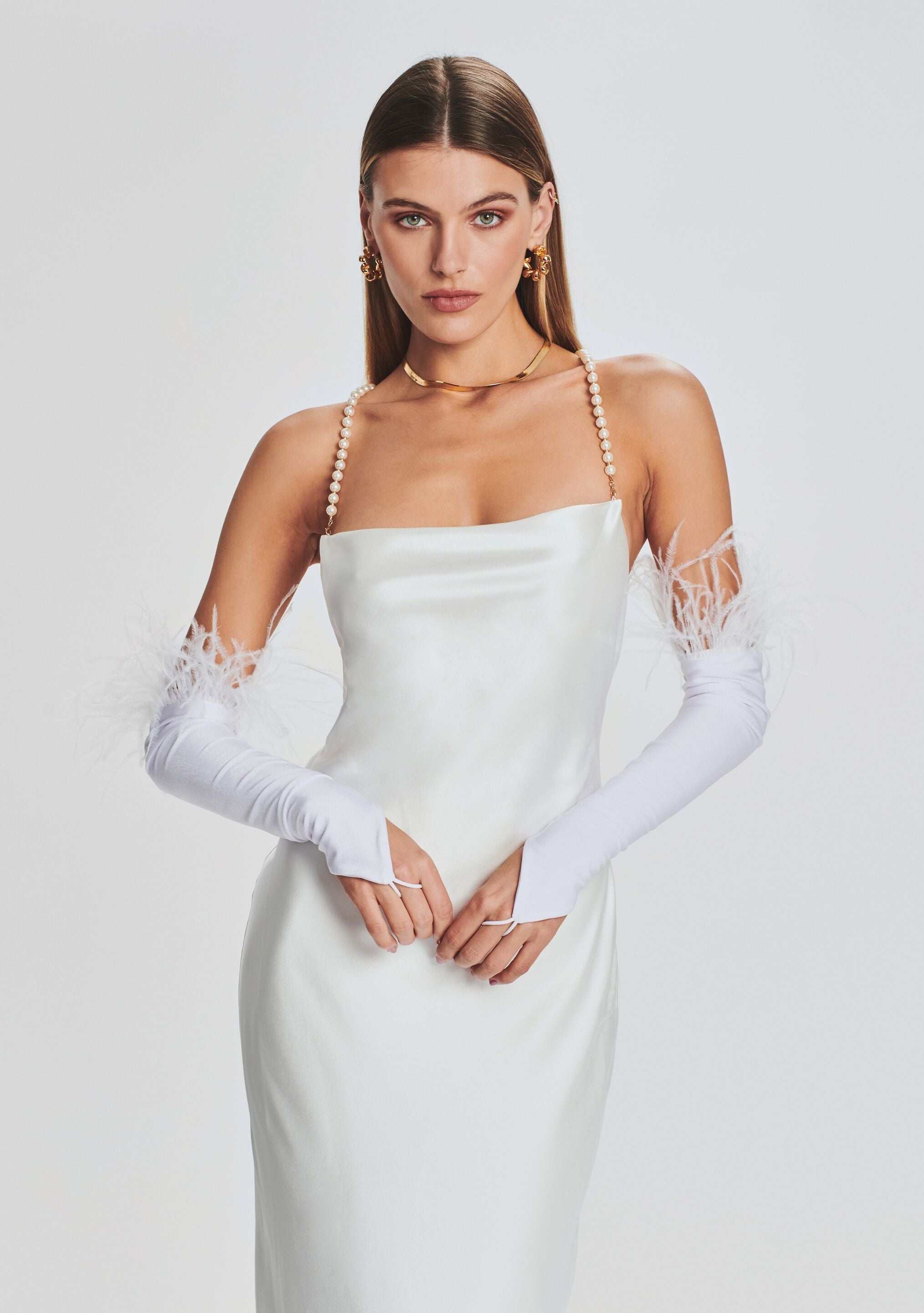 PENNY FEATHER GLOVES - 2