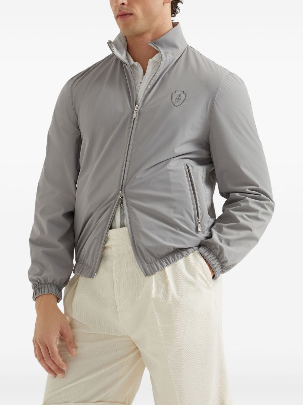 Silk blend blouson jacket - 6
