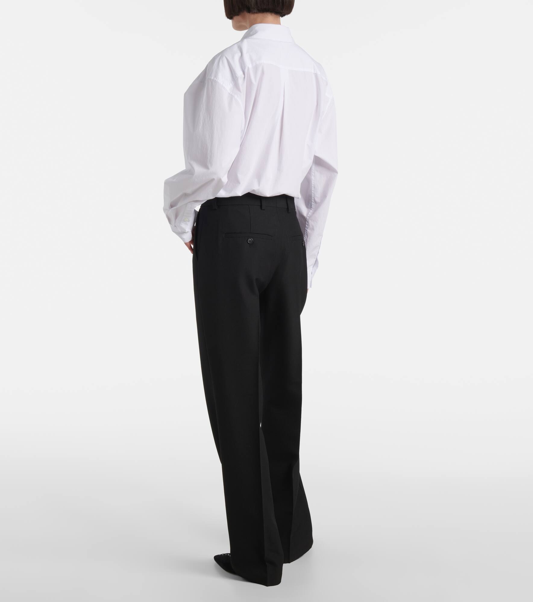 Mid-rise straight pants - 3