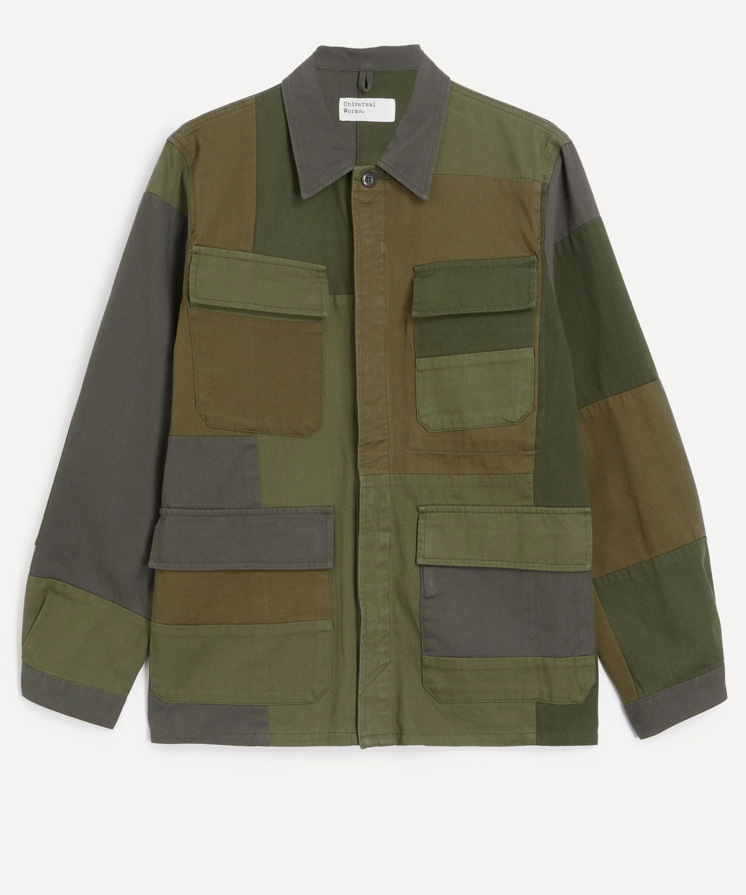 Patchwork Twill Fatigue Jacket - 1