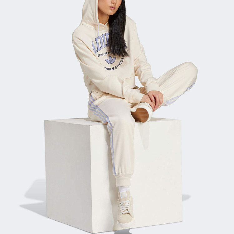 (WMNS) adidas originals Varsity Graphic Hoodie 'White' IR6035 - 4