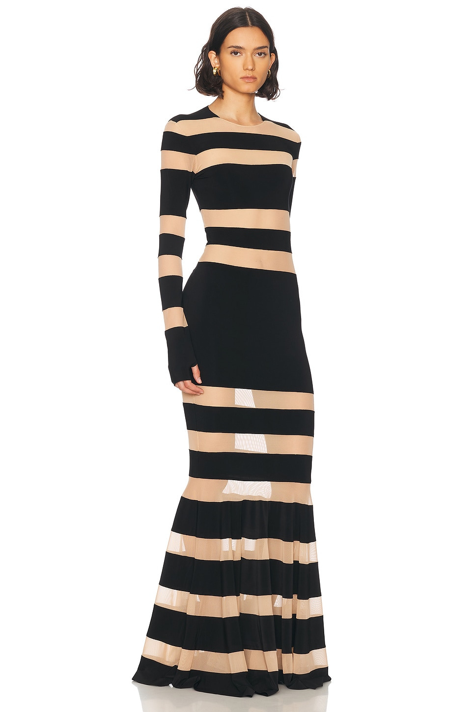 Spliced Dress Fishtail Gown - 2