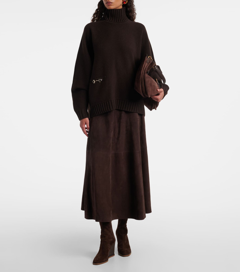 AQUAZZURA Saint Honoré 85 suede wedge ankle boots outlook