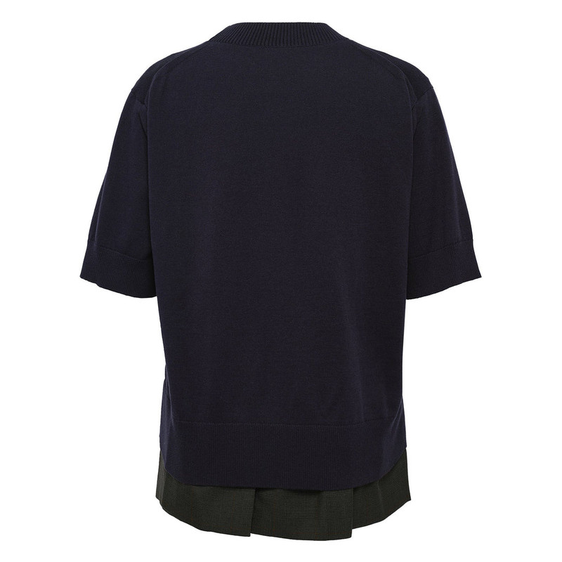 sacai Glen Check x Knit Pullover outlook