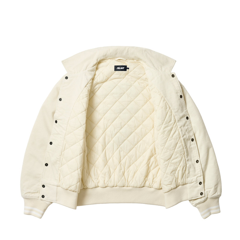 PALACE PALACE LOVE VARSITY JACKET SOFT WHITE outlook