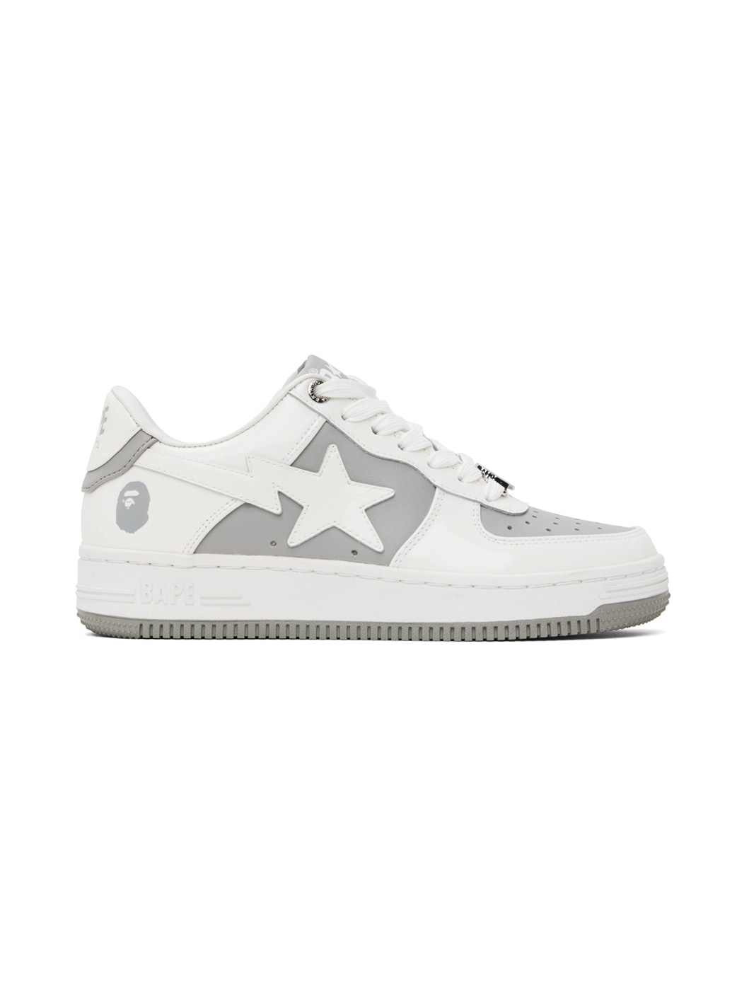 White & Gray STA #6 Sneakers - 1