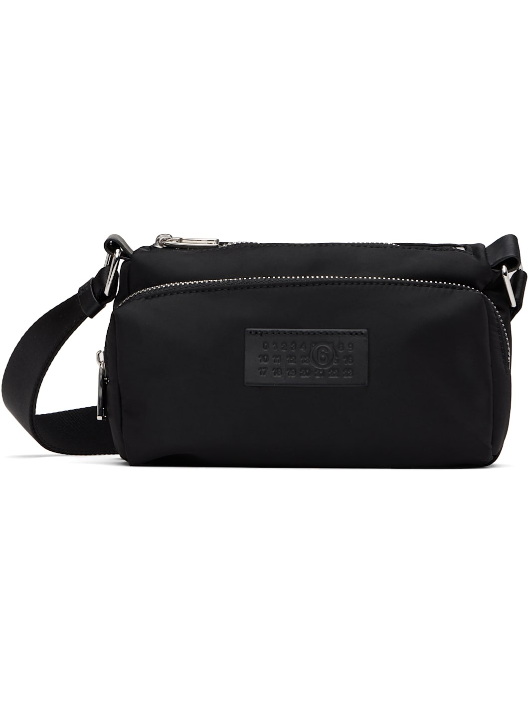 MM6 Maison Margiela: Black Nylon Pockets Crossbody Bag | SSENSE