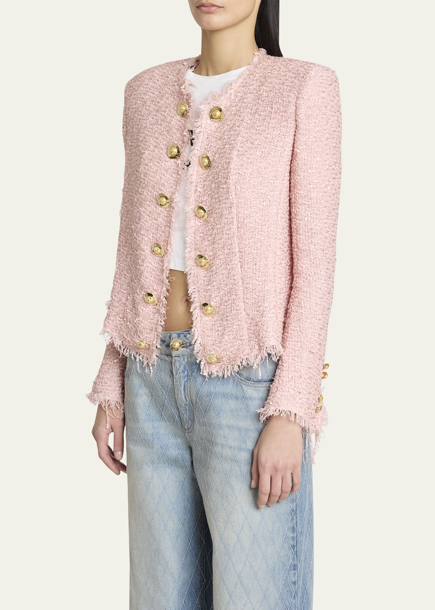 Spencer Sequined Tweed Jacket - 4