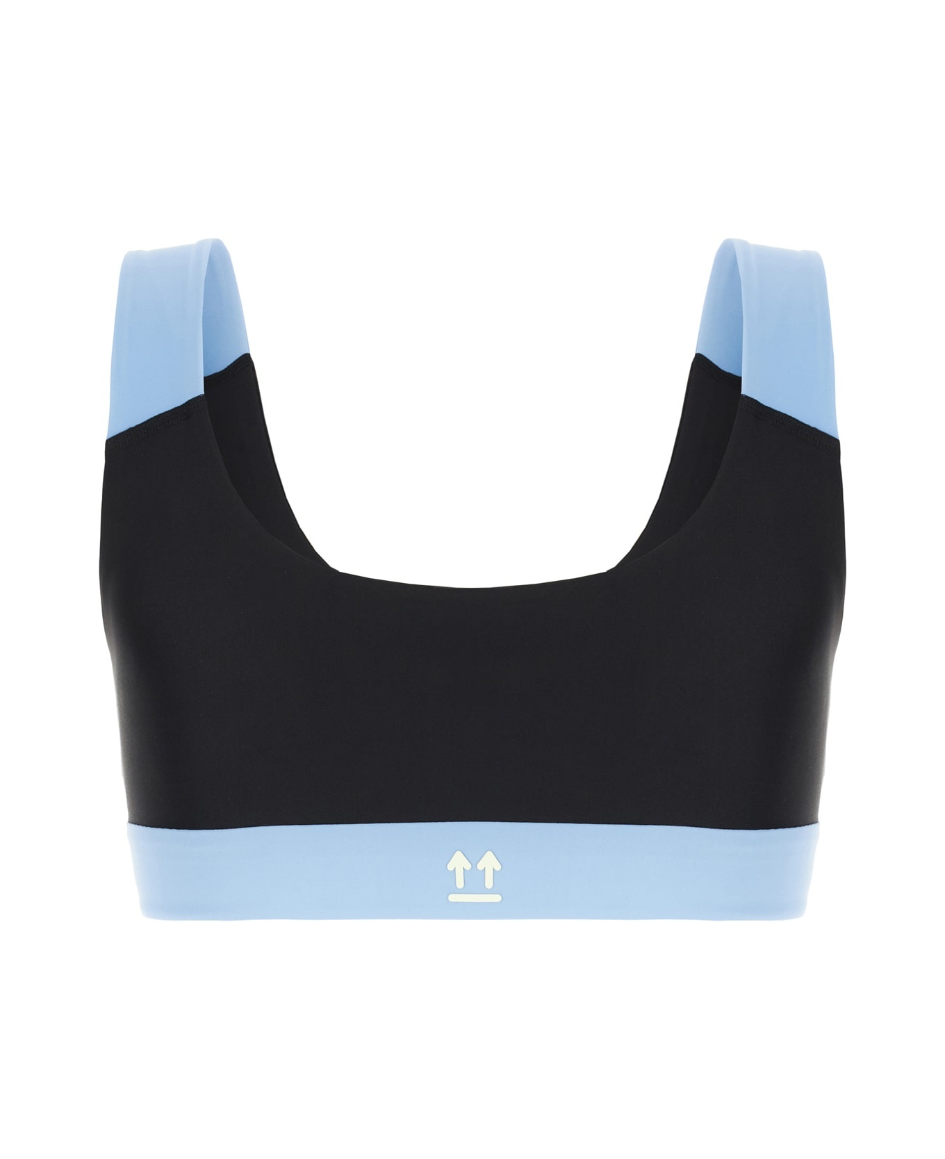 Two-tone Stretch Nylon Top - 2