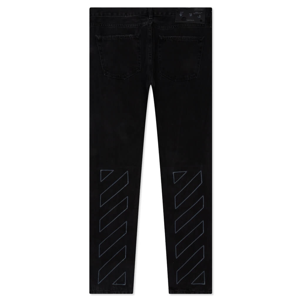 DIAG SLIM JEANS - FADED BLACK/CASTLEROCK - 2