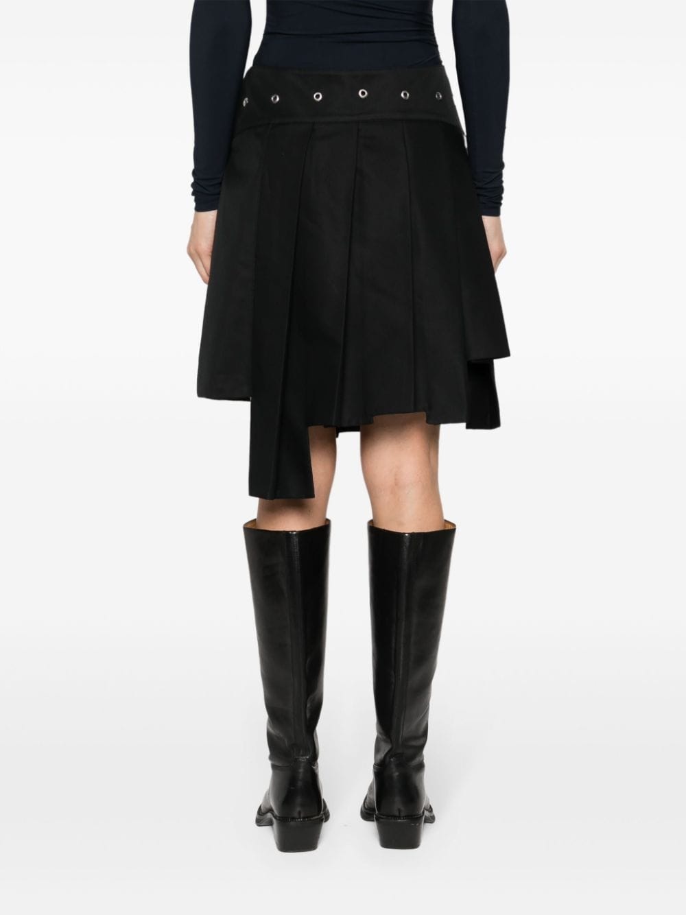 wraparound pleated mini skirt - 4