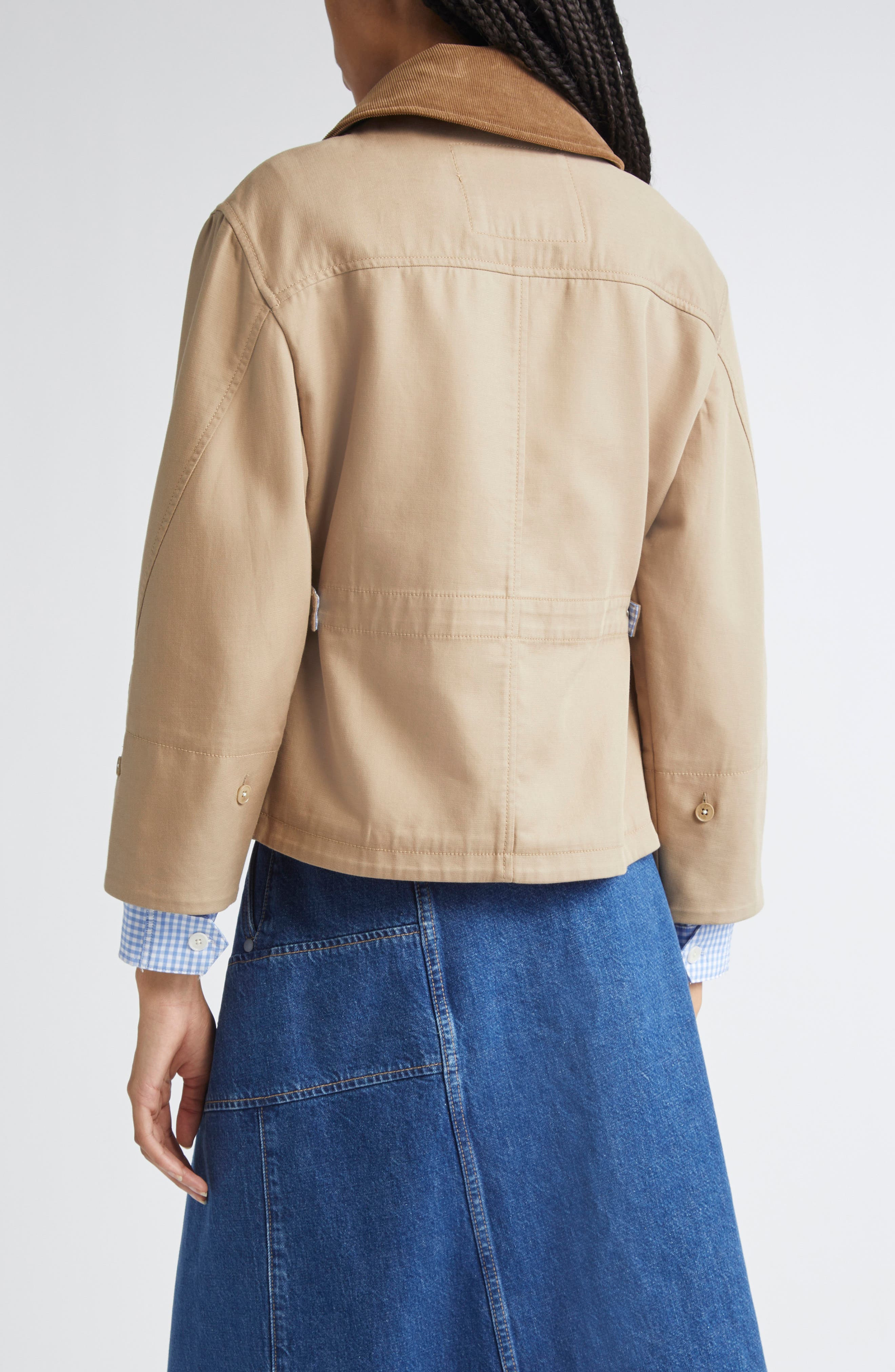 3.1 Phillip Lim Crop Barn Jacket in Praline Multi at Nordstrom - 4