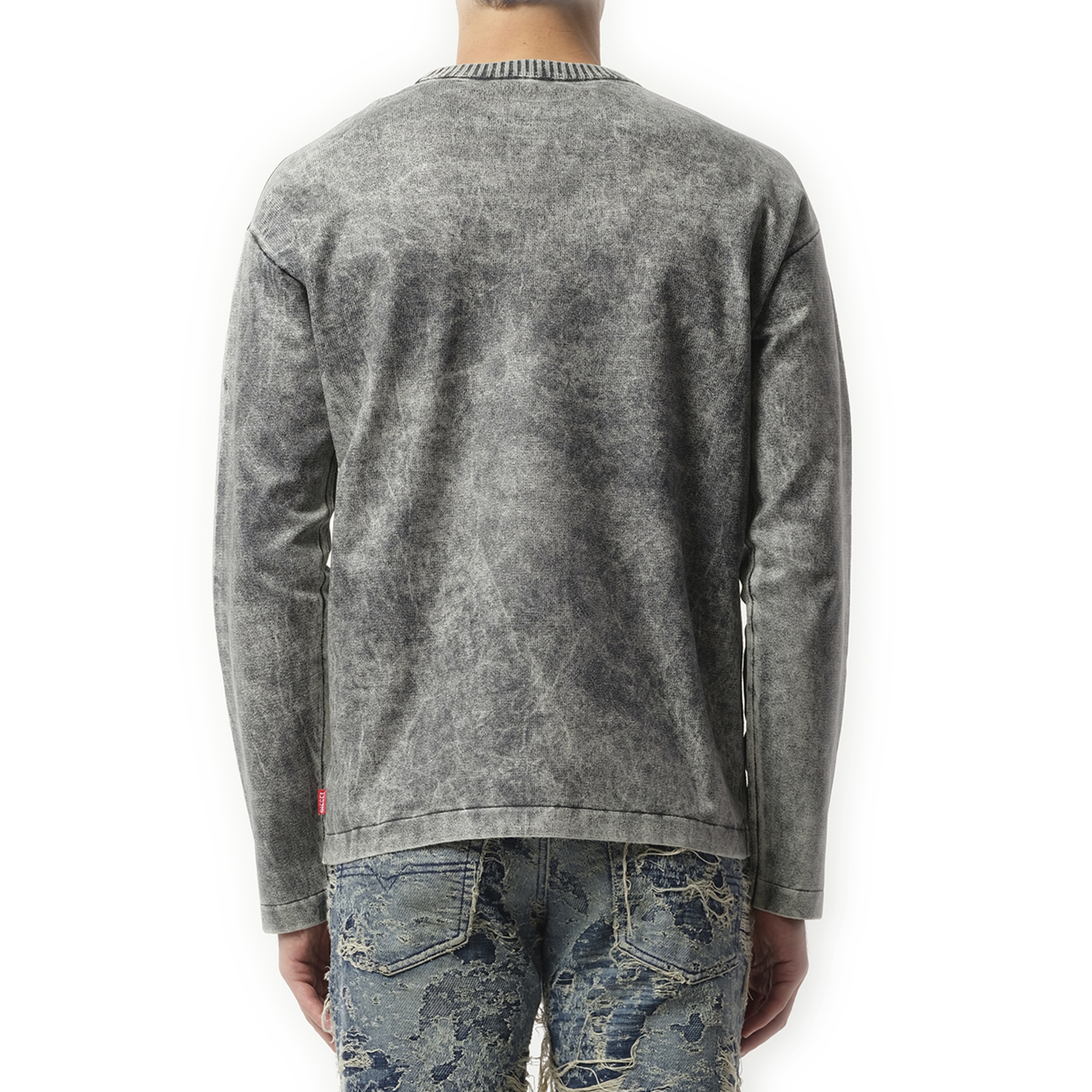Marble Effect Sweater in Grey - 6