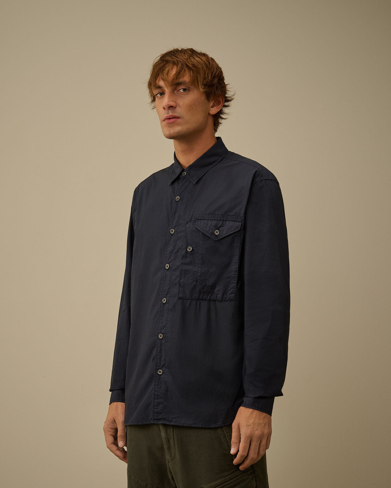 Popeline Longsleeve Logo Button Shirt 3