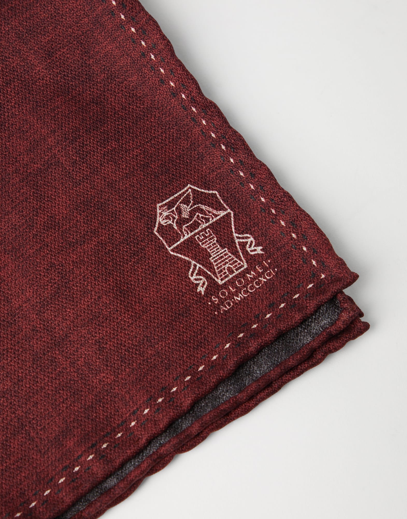 Silk pocket square with logo - 2