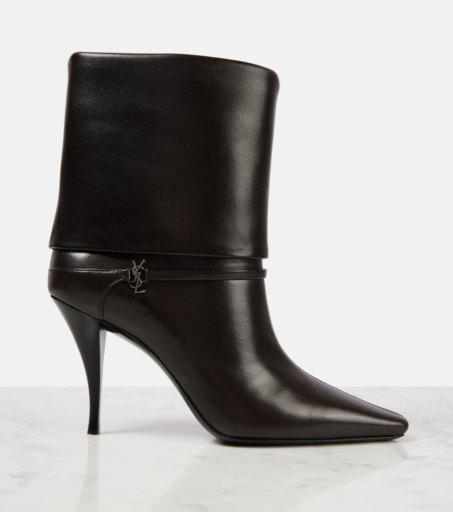 Vicky 90 leather booties - 5