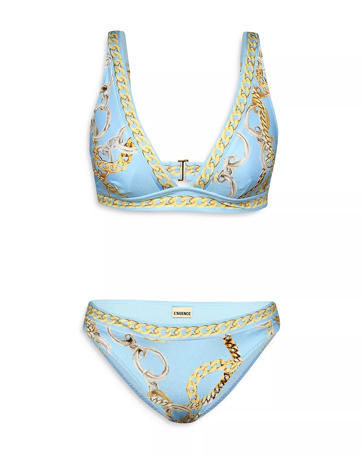Lexie Chain Print V Neck Bikini Top - 6