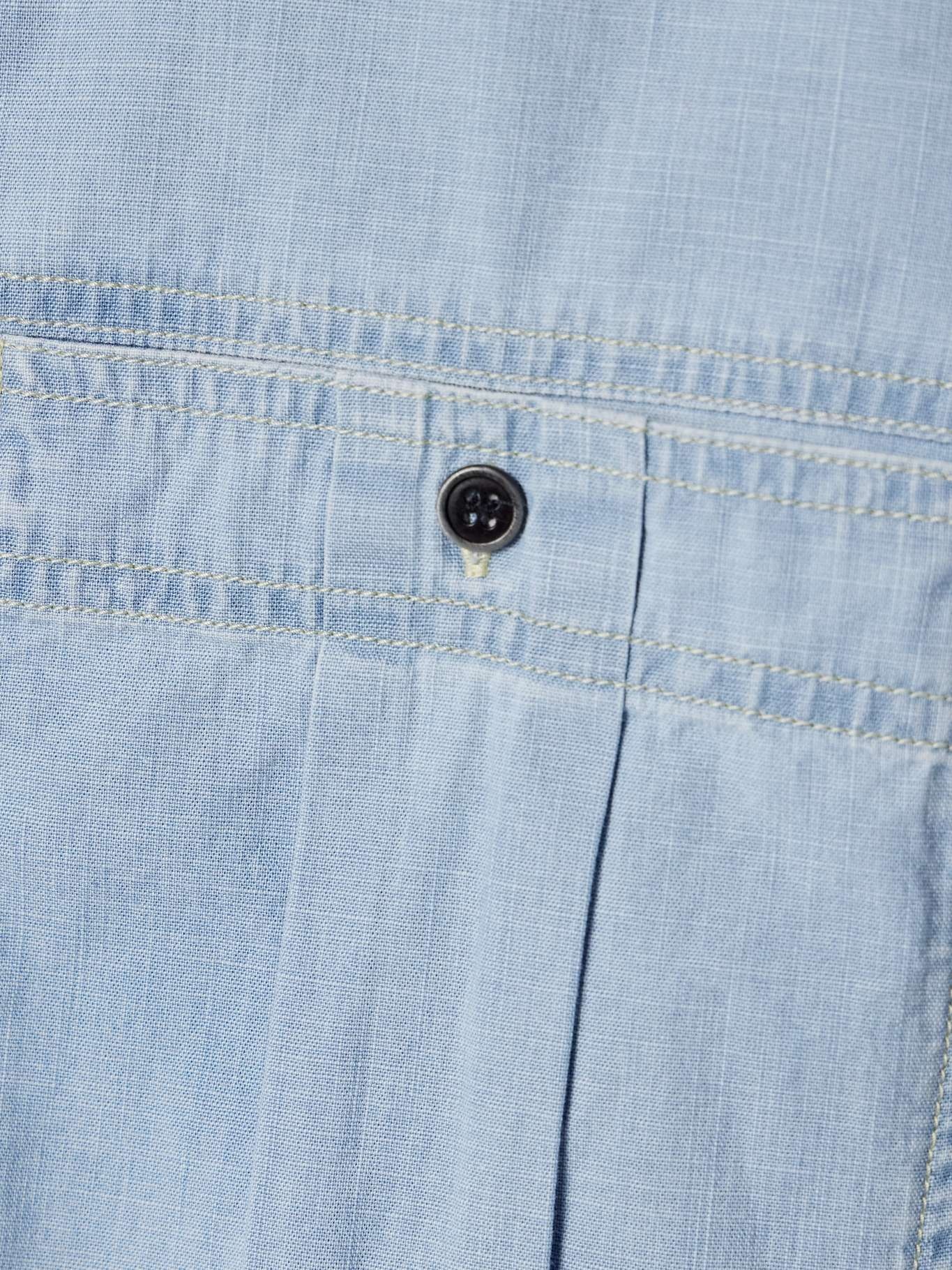 Vero cotton-chambray shirt Mid denim - 5