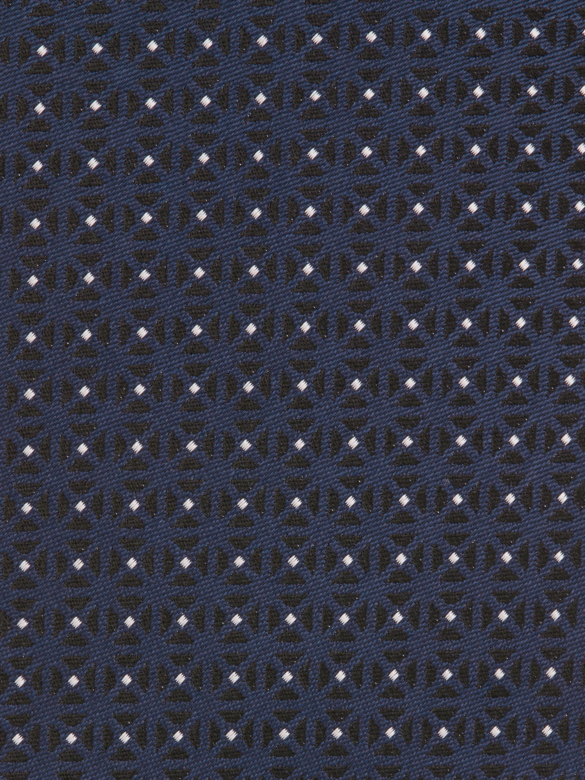 DARK BLUE SILK TIE - 2