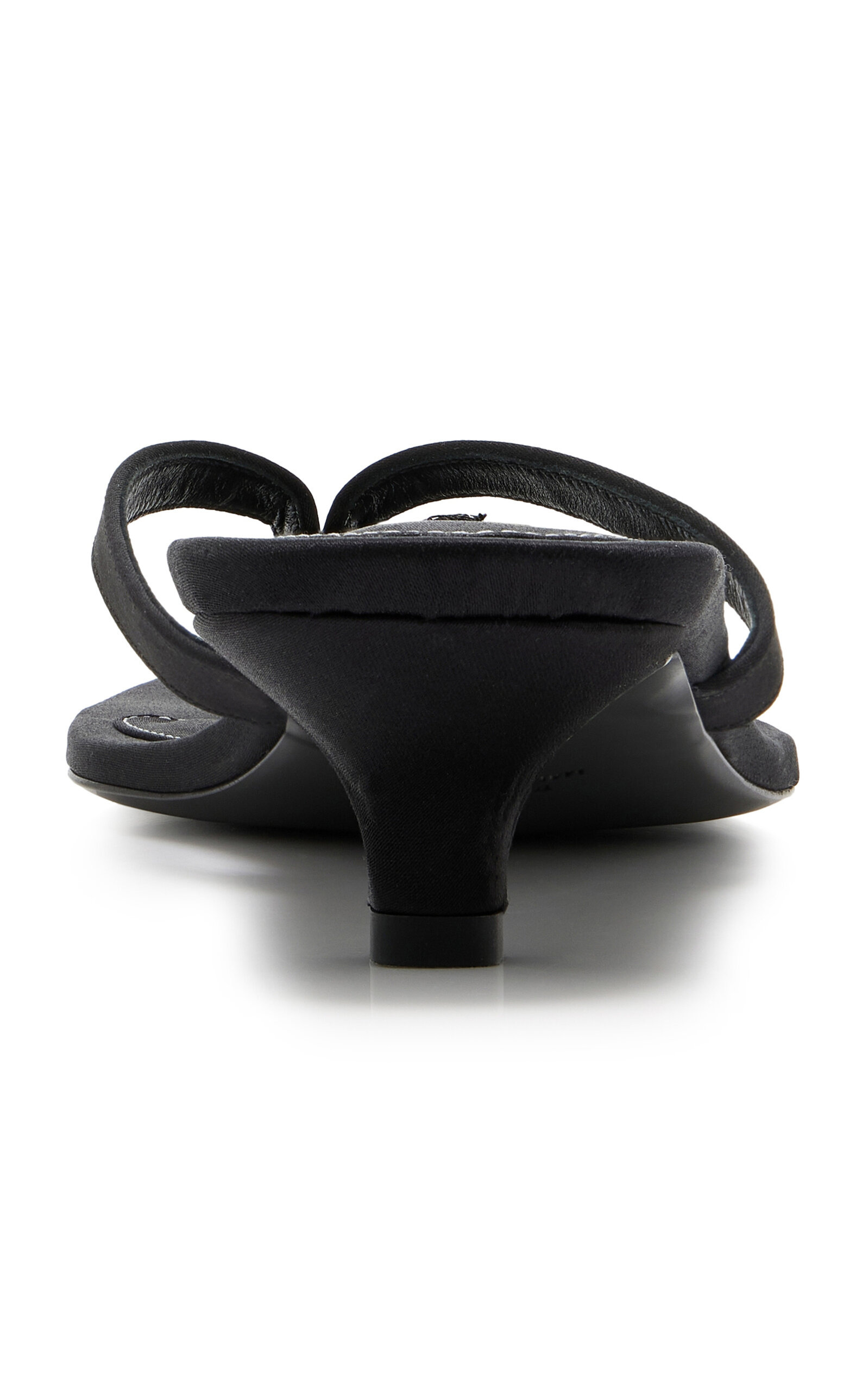 Satin Flip Flop Sandals black - 4