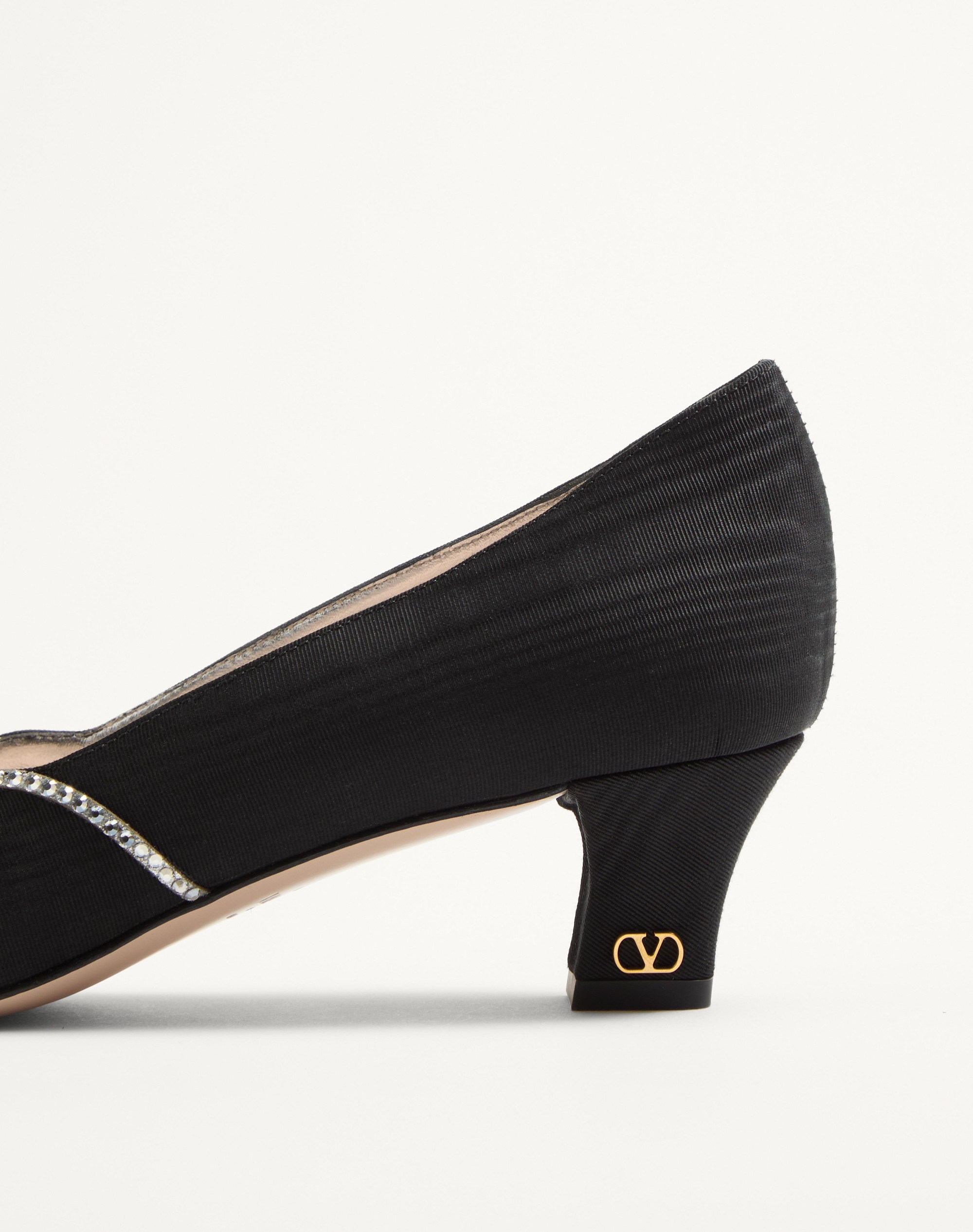 BOWOW PUMPS IN MOIRÈ FABRIC WITH CRYSTALS 45MM - 7