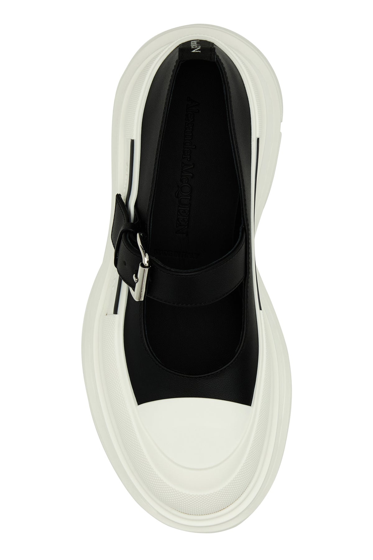 Two-tone leather and rubber ballerinas - 4