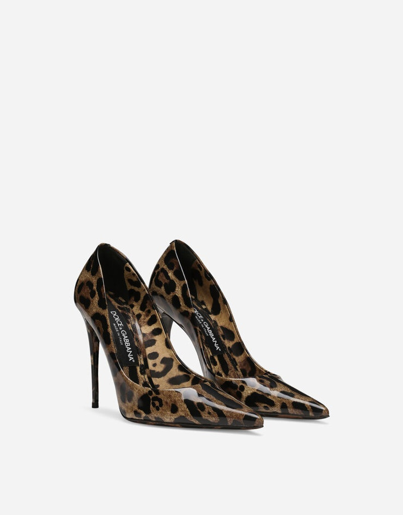 Printed polished calfskin pumps 2