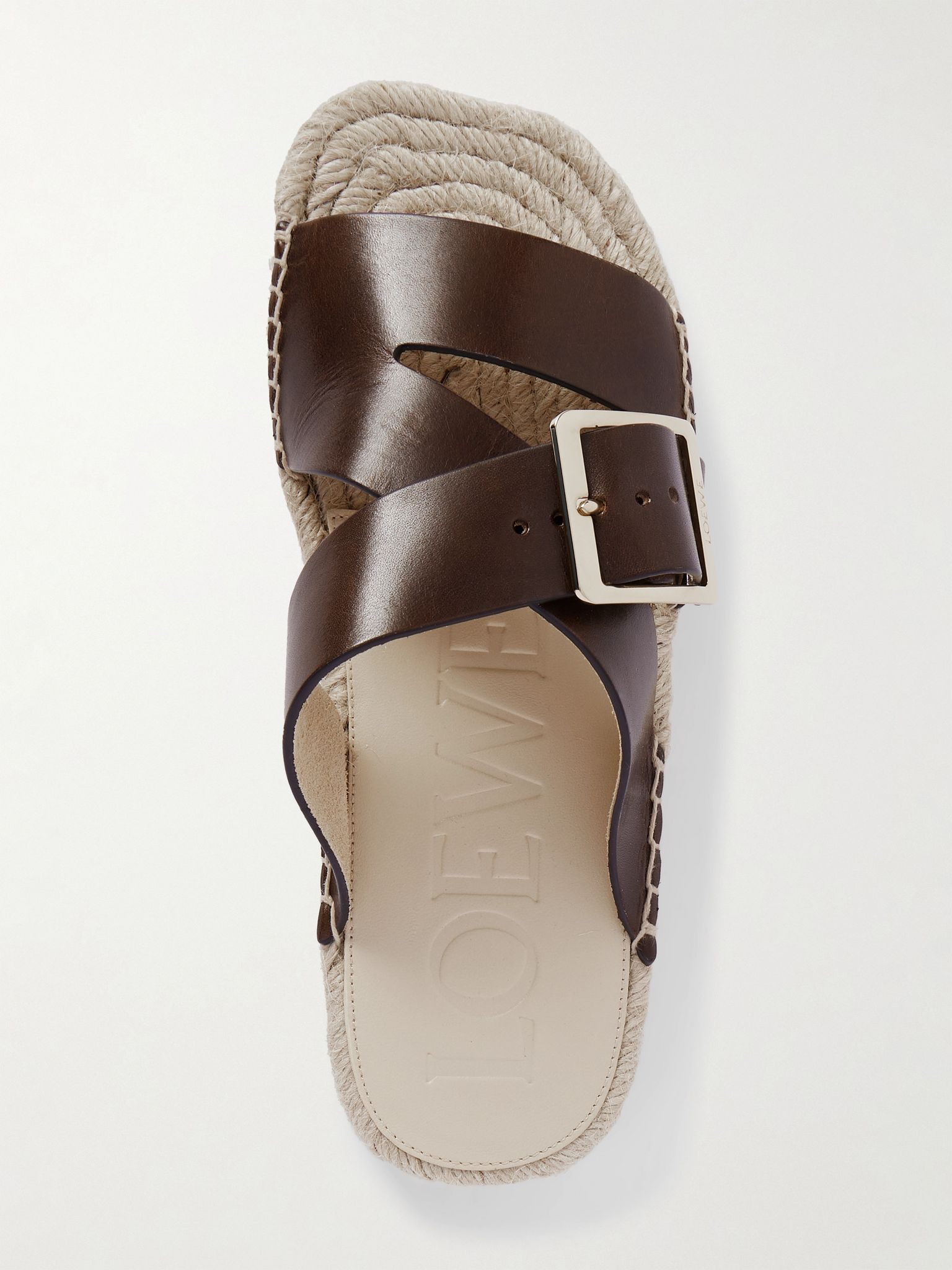 + Paula's Ibiza leather platform sandals Brown - 5