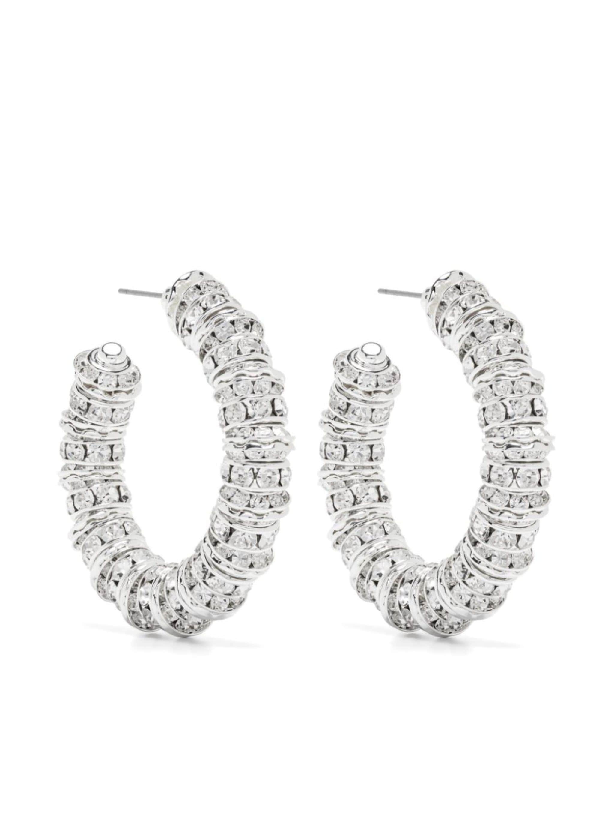 crystal hoop earrings - 1