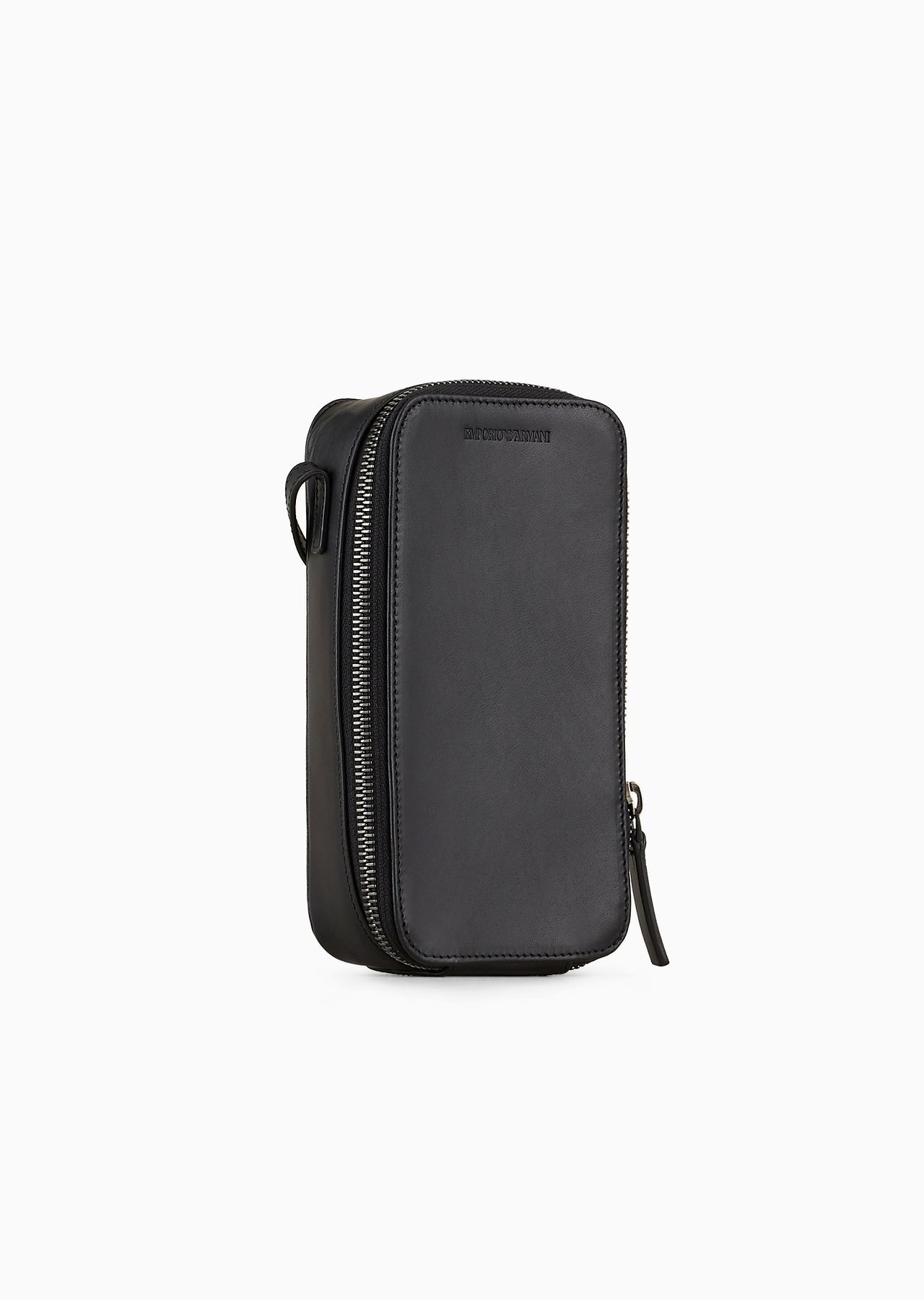 Leather iPhone case with logo and strap - 2