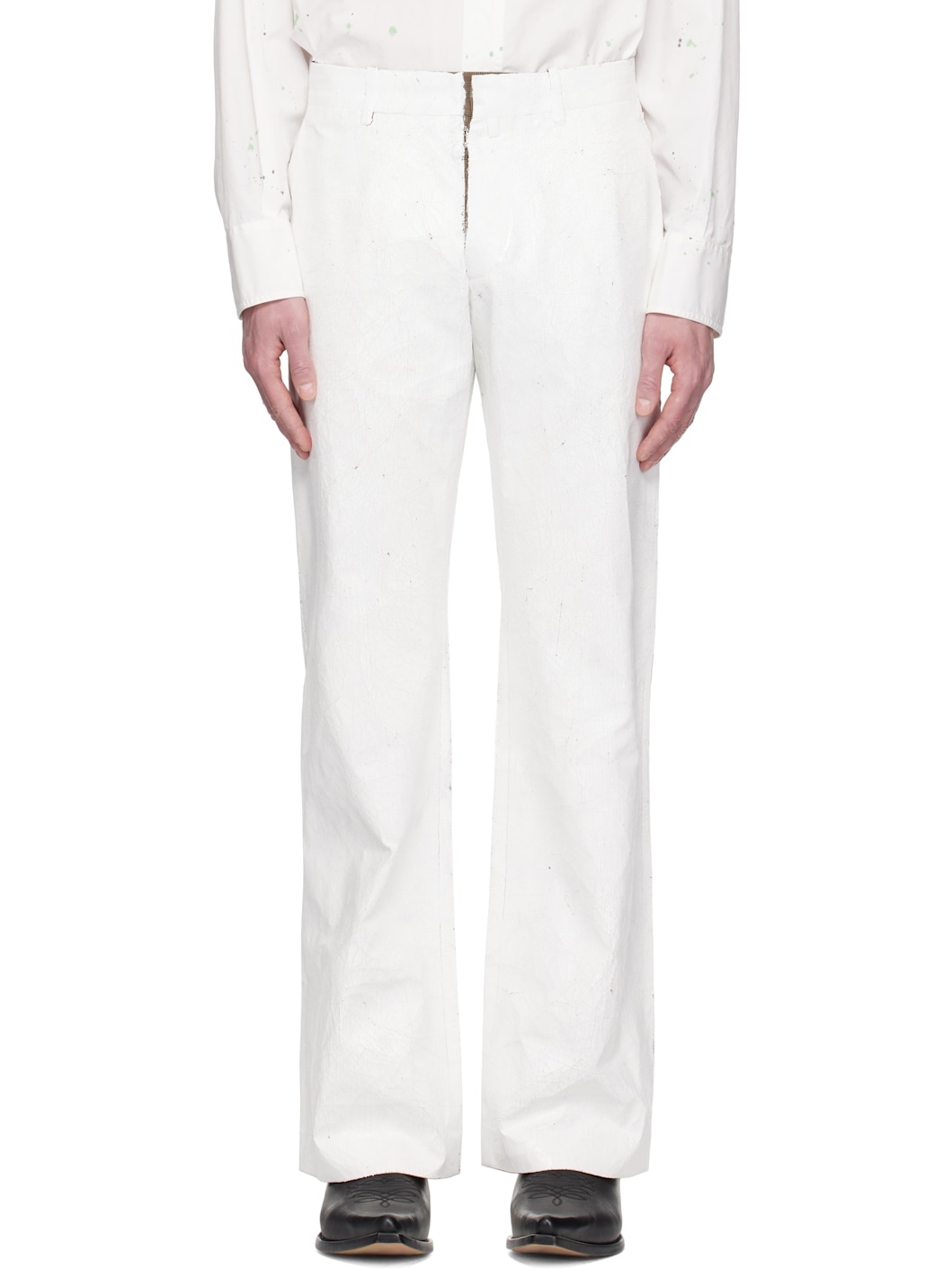 White Painted Trousers - 1