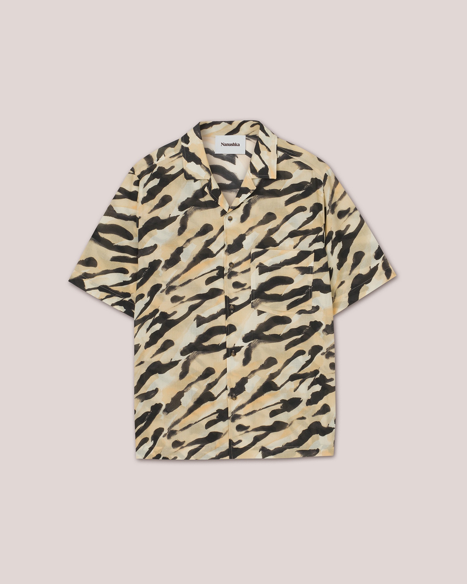 BODIL - Camp shirt - Hand painted abstract animal - 1