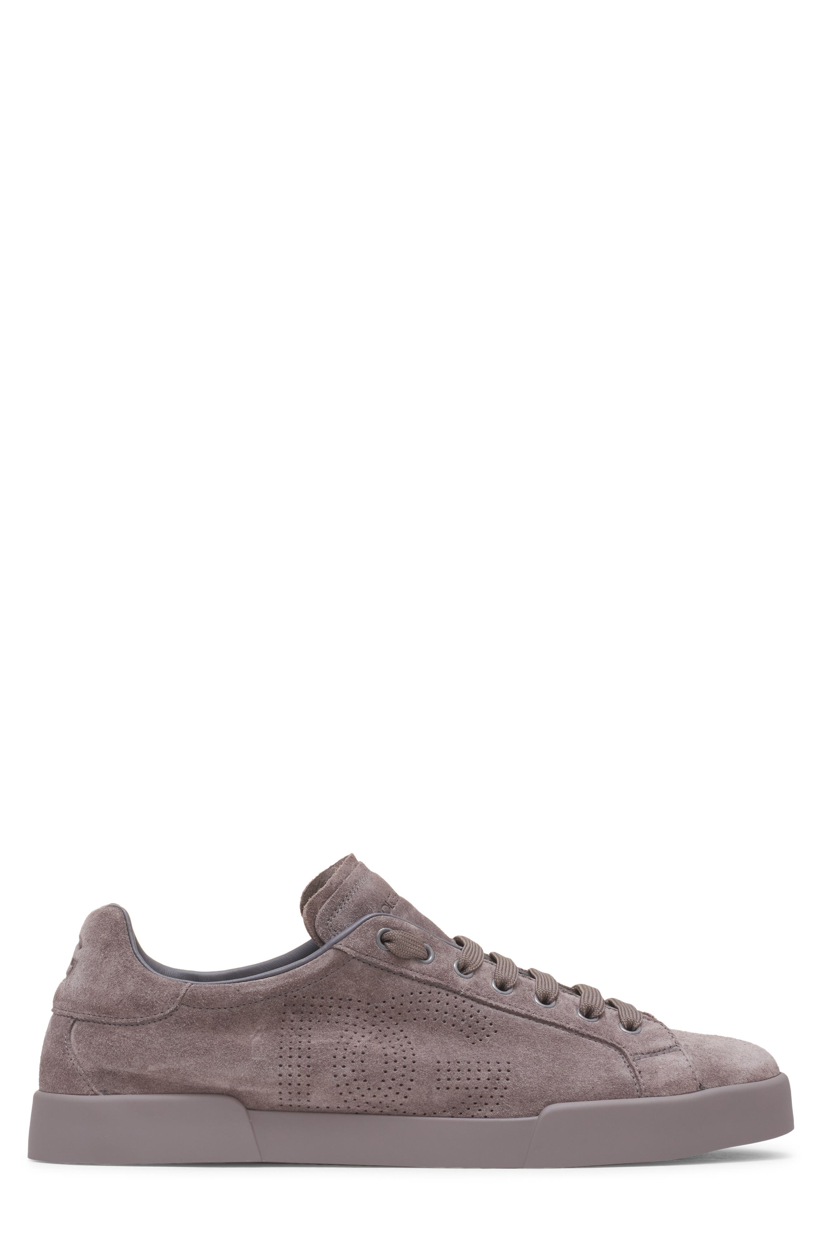 Dolce&Gabbana Perforated Logo Low Top Sneaker in 80730-Grigio Piombo at Nordstrom - 3