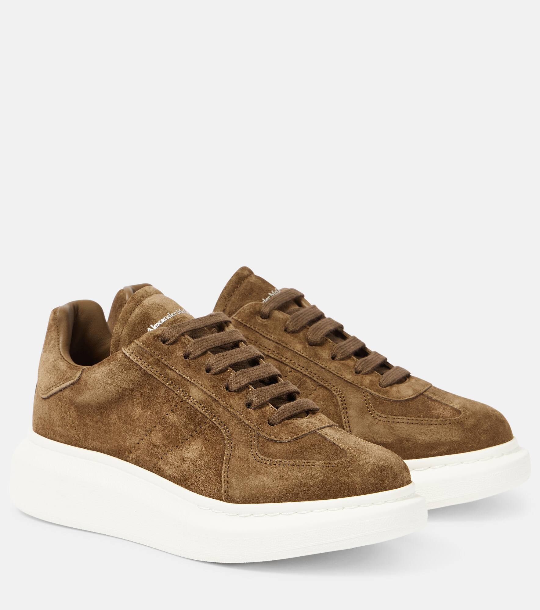 Suede platform sneakers - 1