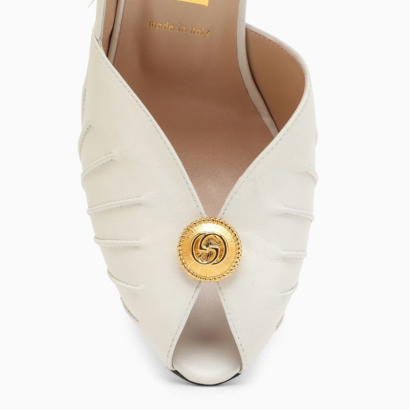 Gucci White Open Toe Sandal With Interlocking Gg Women - 2