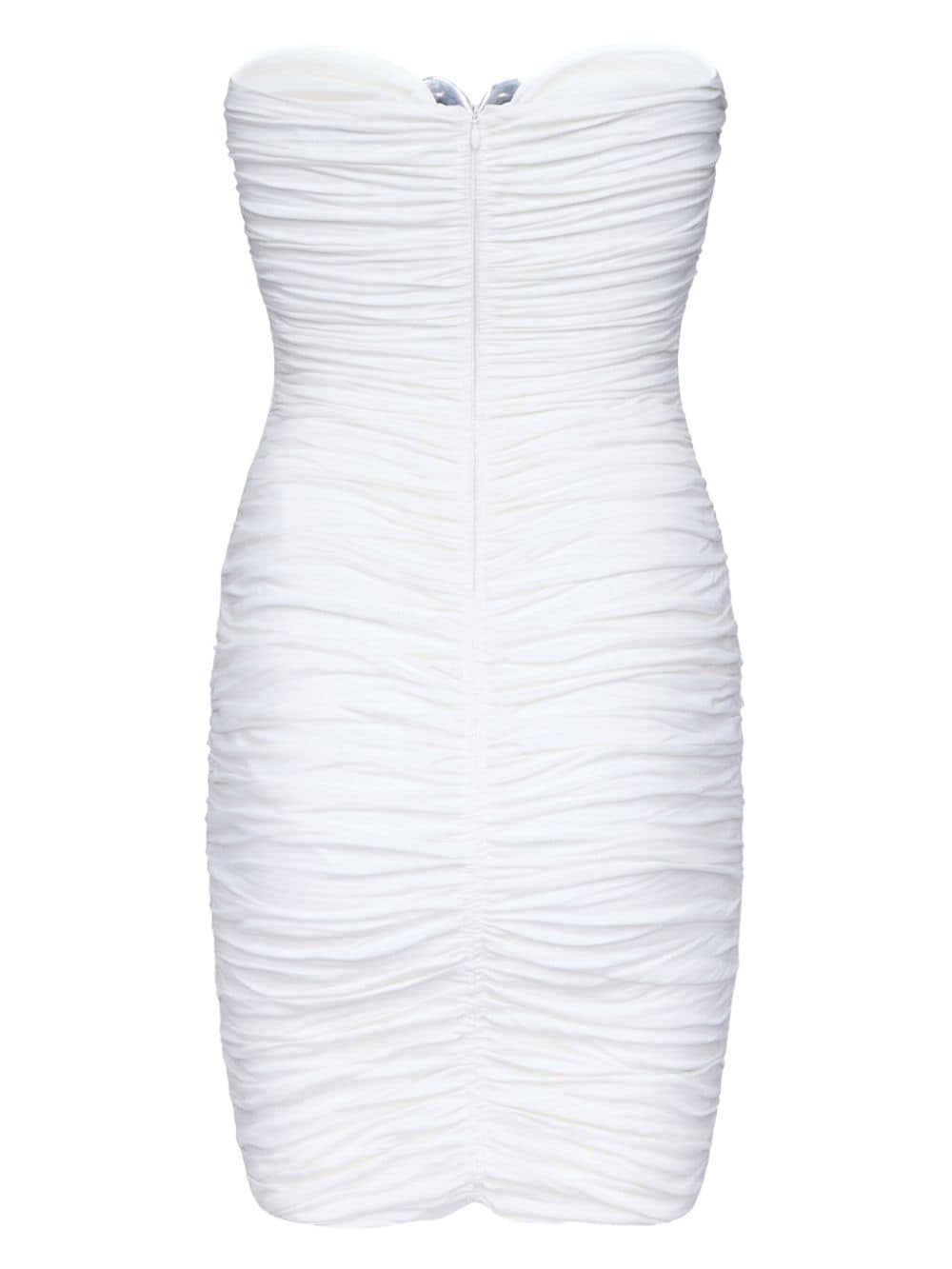 heart-ring ruched mini dress - 7