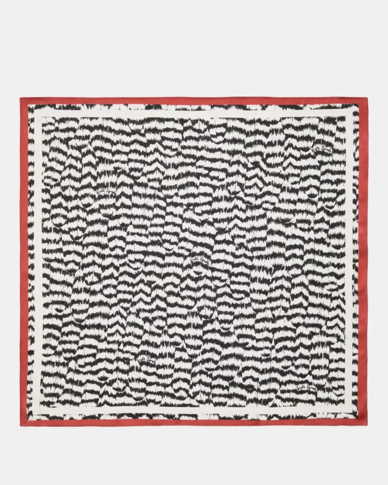 Modern Feathers Silk Bandana - 1
