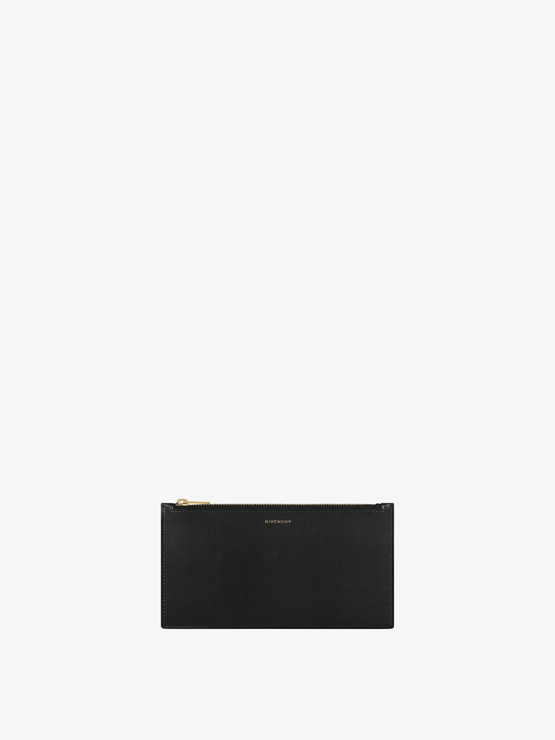 4G FLAT POUCH IN LEATHER 1