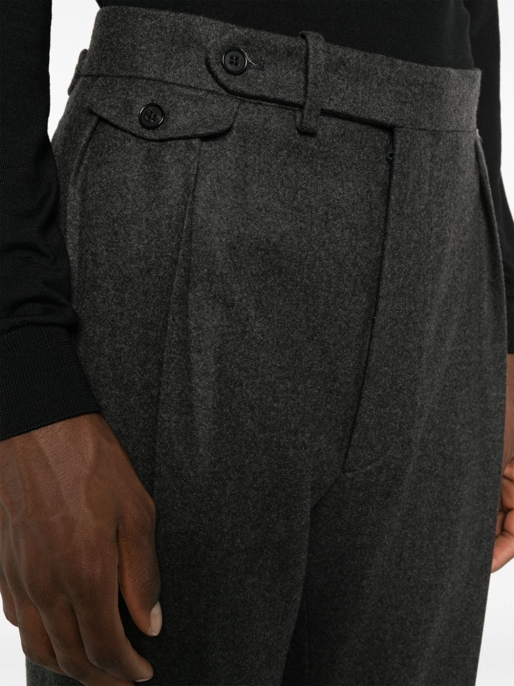 straight-leg tailored trousers - 5