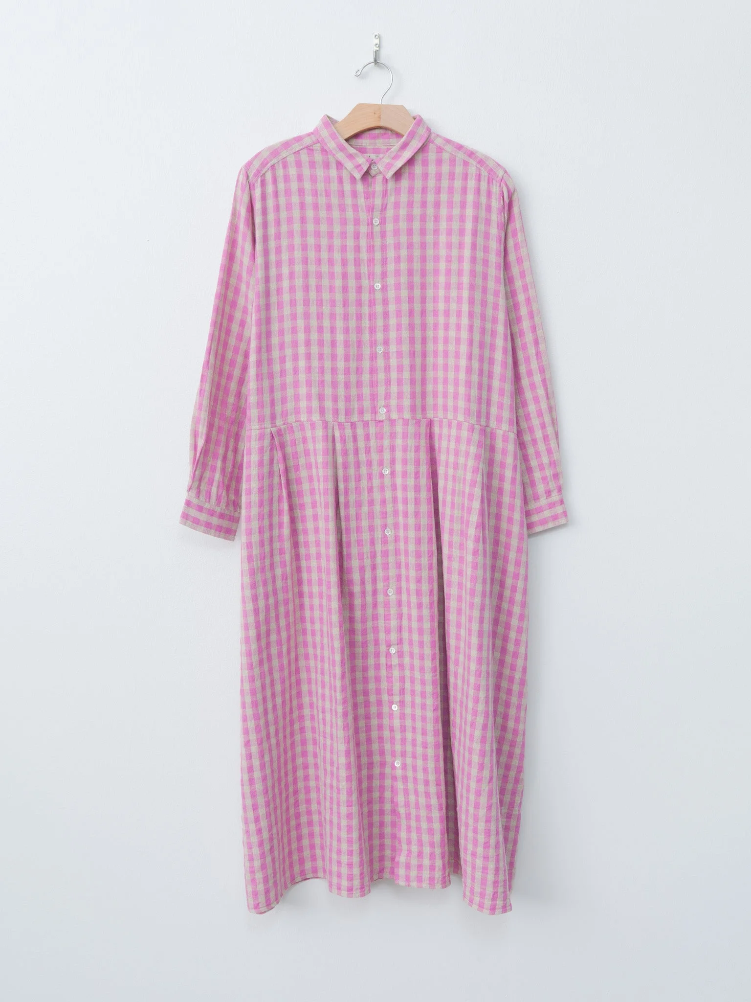 L/C Gingham Dress - Pink x Natural - 1