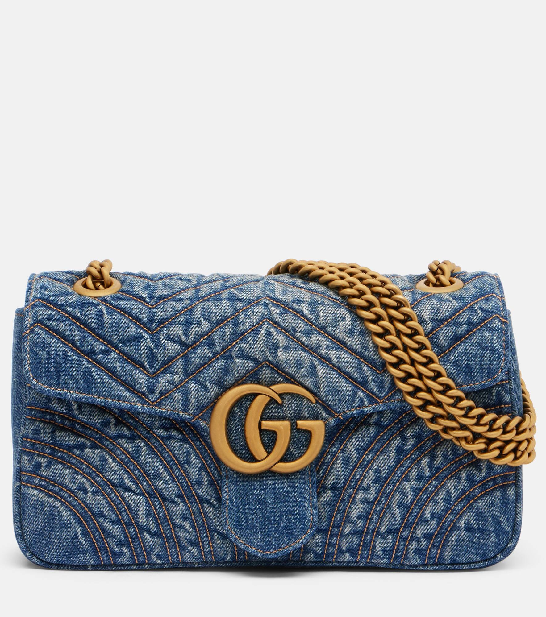 GG Marmont Small denim shoulder bag - 1