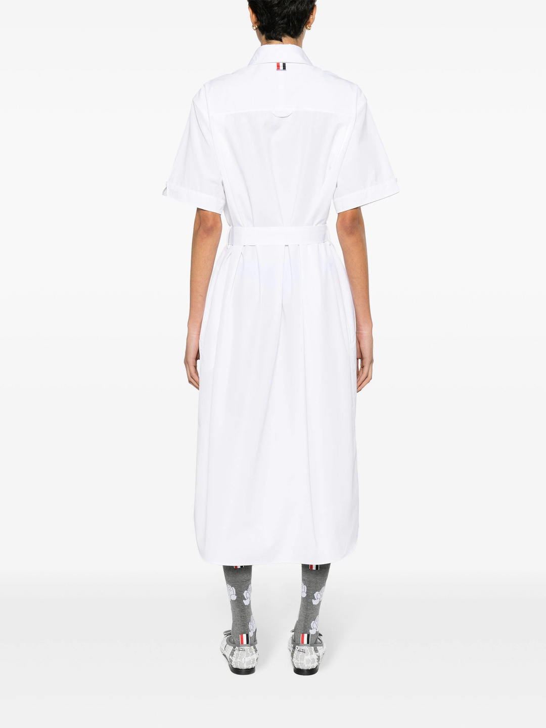 Solid Poplin Midi Shirt Dress - 4