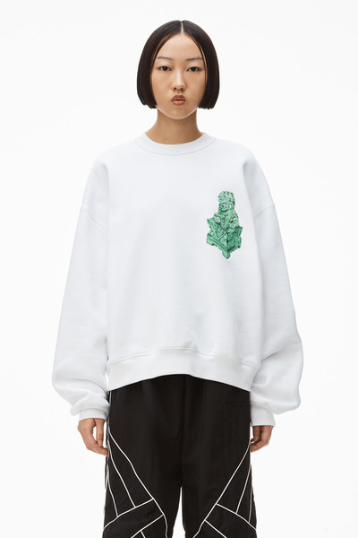 Alexander Wang GRAPHIC CREWNECK SWEATSHIRT IN TERRY outlook