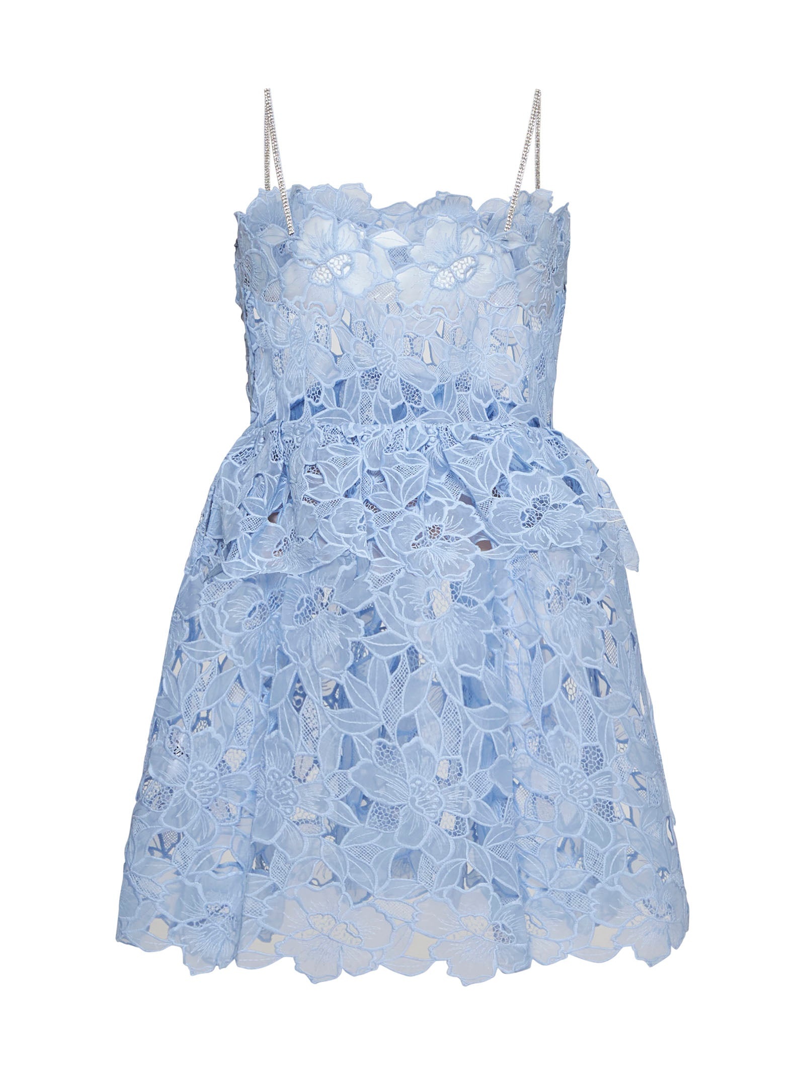 Light blue organza lace mini dress - 2